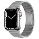 For Apple Watch SE 2022 44mm PG65 Single Bead Bamboo Joint Spring Bars Titanium Metal Watch Band(Silver) - 1