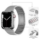 For Apple Watch SE 2022 44mm PG65 Single Bead Bamboo Joint Spring Bars Titanium Metal Watch Band(Silver) - 2