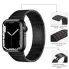 For Apple Watch SE 40mm PG65 Single Bead Bamboo Joint Spring Bars Titanium Metal Watch Band(Black) - 2