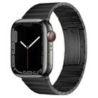 For Apple Watch SE 40mm PG65 Single Bead Bamboo Joint Spring Bars Titanium Metal Watch Band(Graphite Black) - 1