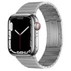 For Apple Watch SE 44mm PG65 Single Bead Bamboo Joint Spring Bars Titanium Metal Watch Band(Silver) - 1