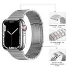 For Apple Watch SE 44mm PG65 Single Bead Bamboo Joint Spring Bars Titanium Metal Watch Band(Silver) - 2