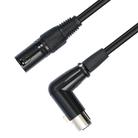 XK041L XLR 3pin Straight Male to Elbow Female Audio Cable, Length:3m(Black) - 2