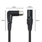 XK041L XLR 3pin Straight Male to Elbow Female Audio Cable, Length:3m(Black) - 3