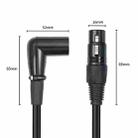 XK042L XLR 3pin Straight Female to Elbow Male Audio Cable, Length:0.3m(Black) - 3