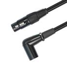 XK042L XLR 3pin Straight Female to Elbow Male Audio Cable, Length:1m(Black) - 2