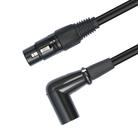 XK042L XLR 3pin Straight Female to Elbow Male Audio Cable, Length:5m(Black) - 2