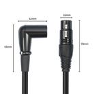 XK042L XLR 3pin Straight Female to Elbow Male Audio Cable, Length:10m(Black) - 3