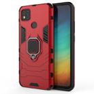 For Xiaomi Redmi 9C PC + TPU Anti-fall Protective Case with Magnetic Ring Holder(Red) - 1