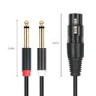 2020Y63 XLR Female to Dual 6.35mm 1/4 TRS Male Y-type Audio Cable, Length:2m(Black) - 3