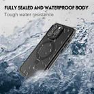 For iPhone 15 Pro RedPepper IP68 Waterproof MagSafe Magnetic Holder Phone Case(Black Grey) - 3
