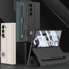 For Samsung Galaxy Z Fold6 GKK Integrated Flip Leather Case with Pen Slotm, Stylus Not Included(Titanium Grey) - 2