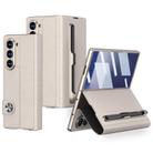 For Samsung Galaxy Z Fold7 5G GKK Integrated Flip Leather Case with Pen Slotm, Stylus Not Included(Titanium Grey) - 1