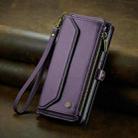 For Samsung Galaxy A14 5G / 4G CaseMe C36 Card Slots Zipper Wallet RFID Anti-theft Leather Phone Case(Purple) - 2