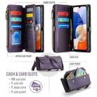 For Samsung Galaxy A14 5G / 4G CaseMe C36 Card Slots Zipper Wallet RFID Anti-theft Leather Phone Case(Purple) - 3