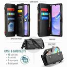 For Samsung Galaxy A15 CaseMe C36 Card Slots Zipper Wallet RFID Anti-theft Leather Phone Case(Black) - 3