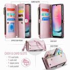 For Samsung Galaxy A24 CaseMe C36 Card Slots Zipper Wallet RFID Anti-theft Leather Phone Case(Pink) - 3