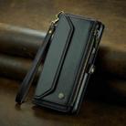 For Samsung Galaxy A25 CaseMe C36 Card Slots Zipper Wallet RFID Anti-theft Leather Phone Case(Black) - 2