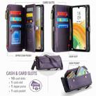 For Samsung Galaxy A33 5G CaseMe C36 Card Slots Zipper Wallet RFID Anti-theft Leather Phone Case(Purple) - 3