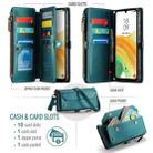 For Samsung Galaxy A33 5G CaseMe C36 Card Slots Zipper Wallet RFID Anti-theft Leather Phone Case(Blue-green) - 3