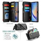 For Samsung Galaxy A34 5G CaseMe C36 Card Slots Zipper Wallet RFID Anti-theft Leather Phone Case(Black) - 3