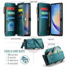 For Samsung Galaxy A34 5G CaseMe C36 Card Slots Zipper Wallet RFID Anti-theft Leather Phone Case(Blue-green) - 3