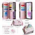 For Samsung Galaxy A35 5G CaseMe C36 Card Slots Zipper Wallet RFID Anti-theft Leather Phone Case(Pink) - 3