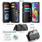 For Samsung Galaxy A51 4G CaseMe C36 Card Slots Zipper Wallet RFID Anti-theft Leather Phone Case(Black) - 3