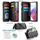 For Samsung Galaxy A53 5G CaseMe C36 Card Slots Zipper Wallet RFID Anti-theft Leather Phone Case(Black) - 3