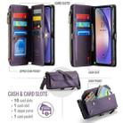 For Samsung Galaxy A54 5G CaseMe C36 Card Slots Zipper Wallet RFID Anti-theft Leather Phone Case(Purple) - 3