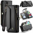 For Samsung Galaxy A71 4G CaseMe C36 Card Slots Zipper Wallet RFID Anti-theft Leather Phone Case(Black) - 1