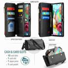 For Samsung Galaxy A71 4G CaseMe C36 Card Slots Zipper Wallet RFID Anti-theft Leather Phone Case(Black) - 3