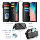 For Samsung Galaxy S10+ CaseMe C36 Card Slots Zipper Wallet RFID Anti-theft Leather Phone Case(Black) - 3