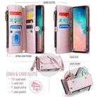 For Samsung Galaxy S10+ CaseMe C36 Card Slots Zipper Wallet RFID Anti-theft Leather Phone Case(Pink) - 3