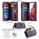 For Samsung Galaxy S20 FE CaseMe C36 Card Slots Zipper Wallet RFID Anti-theft Leather Phone Case(Purple) - 3