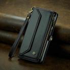 For Samsung Galaxy S21+ 5G CaseMe C36 Card Slots Zipper Wallet RFID Anti-theft Leather Phone Case(Black) - 2