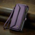 For Samsung Galaxy S21+ 5G CaseMe C36 Card Slots Zipper Wallet RFID Anti-theft Leather Phone Case(Purple) - 2