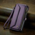 For Samsung Galaxy S21 Ultra 5G CaseMe C36 Card Slots Zipper Wallet RFID Anti-theft Leather Phone Case(Purple) - 2