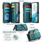 For Samsung Galaxy S22+ 5G CaseMe C36 Card Slots Zipper Wallet RFID Anti-theft Leather Phone Case(Blue-green) - 3