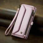 For Samsung Galaxy S22+ 5G CaseMe C36 Card Slots Zipper Wallet RFID Anti-theft Leather Phone Case(Pink) - 2