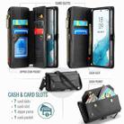 For Samsung Galaxy S22 5G CaseMe C36 Card Slots Zipper Wallet RFID Anti-theft Leather Phone Case(Black) - 3