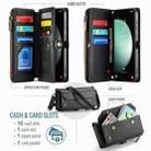For Samsung Galaxy S23 FE 5G CaseMe C36 Card Slots Zipper Wallet RFID Anti-theft Leather Phone Case(Black) - 3