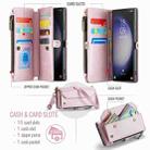 For Samsung Galaxy S23 Ultra 5G CaseMe C36 Card Slots Zipper Wallet RFID Anti-theft Leather Phone Case(Pink) - 3