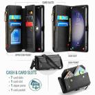 For Samsung Galaxy S23 5G CaseMe C36 Card Slots Zipper Wallet RFID Anti-theft Leather Phone Case(Black) - 3