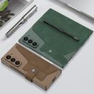 For Samsung Galaxy Z Fold7 5G GKK Integrated Armor Flip Leather Case with Pen Slot, Stylus Not Included(Brown) - 8