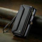 For Samsung Galaxy Z Fold3 CaseMe C36 Card Slots Zipper Wallet RFID Anti-theft Leather Phone Case(Black) - 2