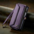 For Samsung Galaxy Z Fold3 CaseMe C36 Card Slots Zipper Wallet RFID Anti-theft Leather Phone Case(Purple) - 2