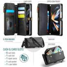 For Samsung Galaxy Z Fold4 CaseMe C36 Card Slots Zipper Wallet RFID Anti-theft Leather Phone Case(Black) - 3