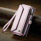 For Samsung Galaxy Z Fold4 CaseMe C36 Card Slots Zipper Wallet RFID Anti-theft Leather Phone Case(Pink) - 2