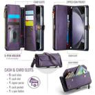 For Samsung Galaxy Z Fold5 CaseMe C36 Card Slots Zipper Wallet RFID Anti-theft Leather Phone Case(Purple) - 3